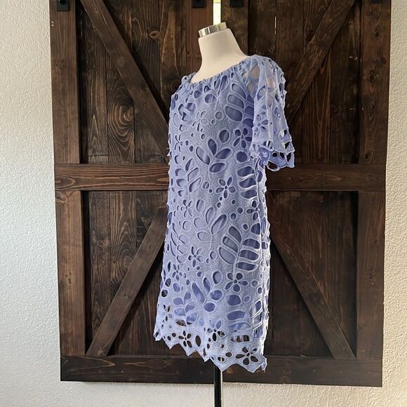 NWT PRETTYGARDEN Summer Off Shoulder Vintage Floral Lace Flare Short Sleeve Sm - Picture 5 of 12